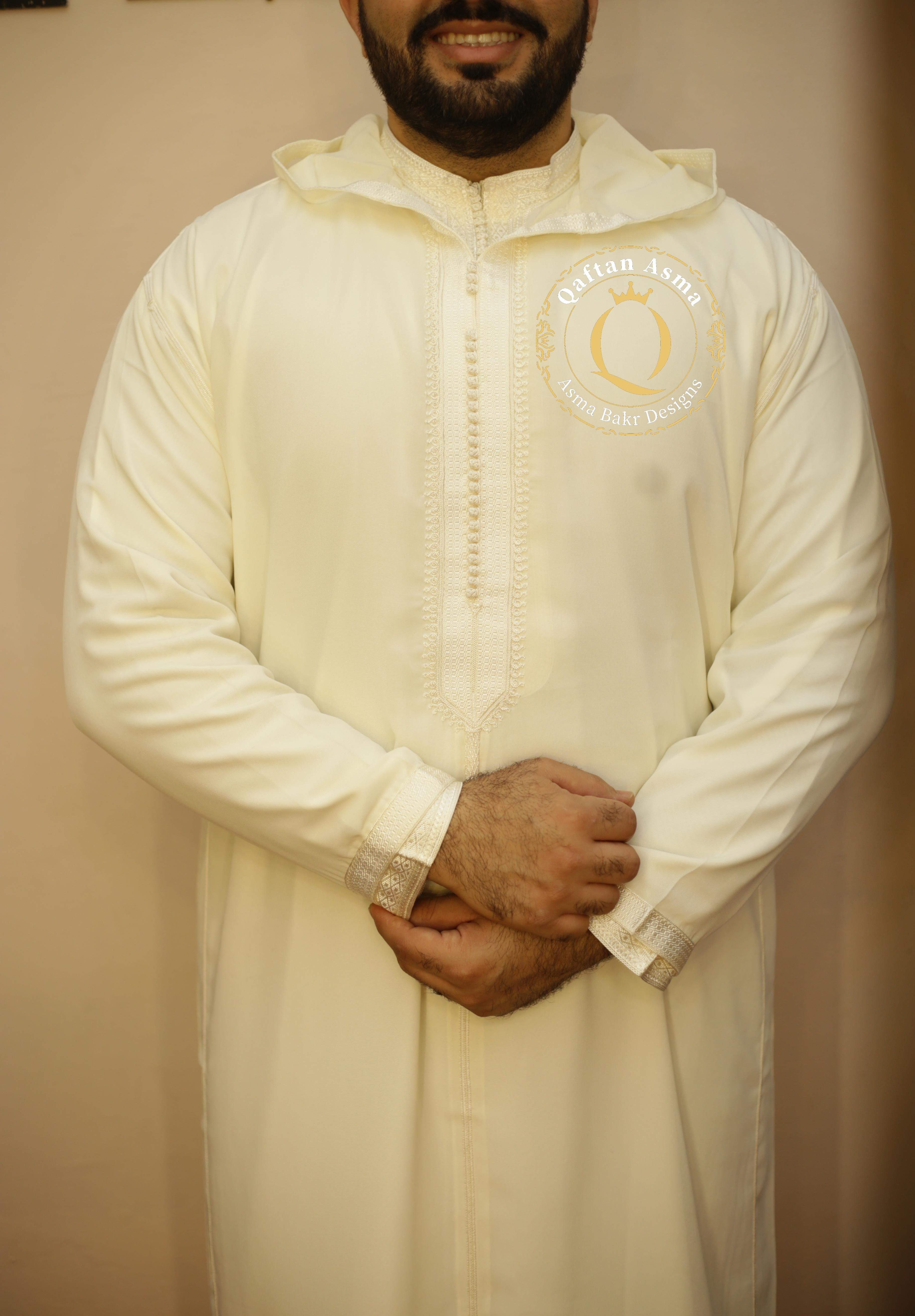 جلابة سوسدي شفاف أوف وايت قطعة واحدة