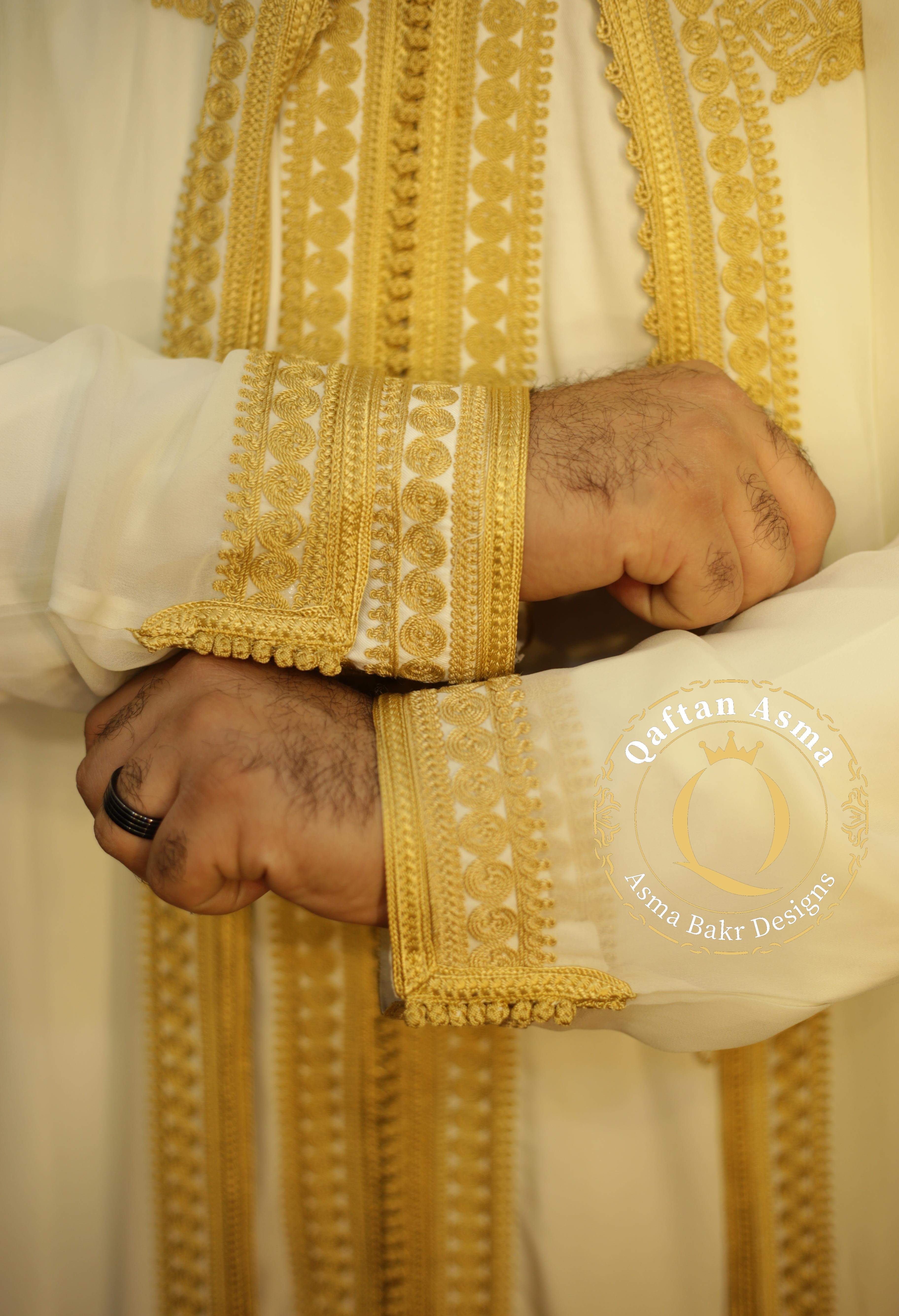 طقم عريس ثلاث قطع (قفطان و بنطلون وقفطان مفتوح)